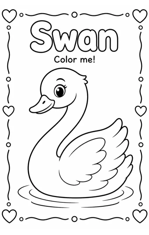 Swan Coloring Pages