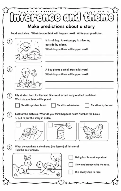 Make predictions about a story