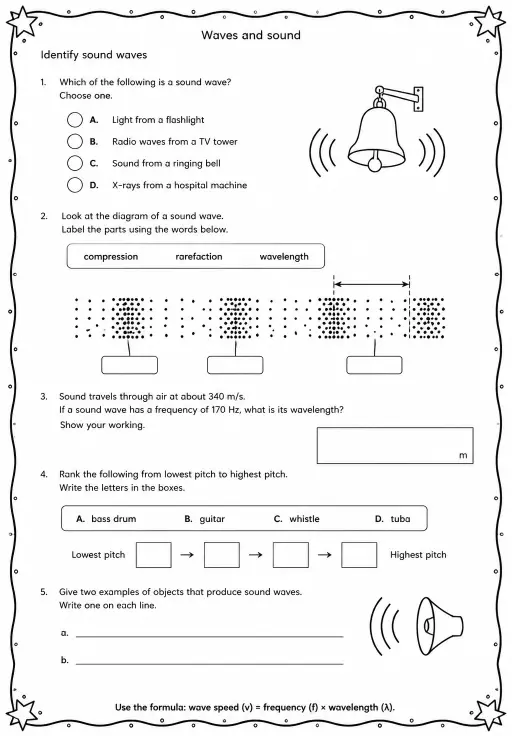 Identify sound waves