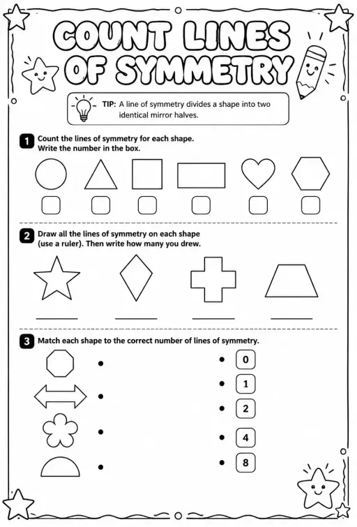Count lines of symmetry