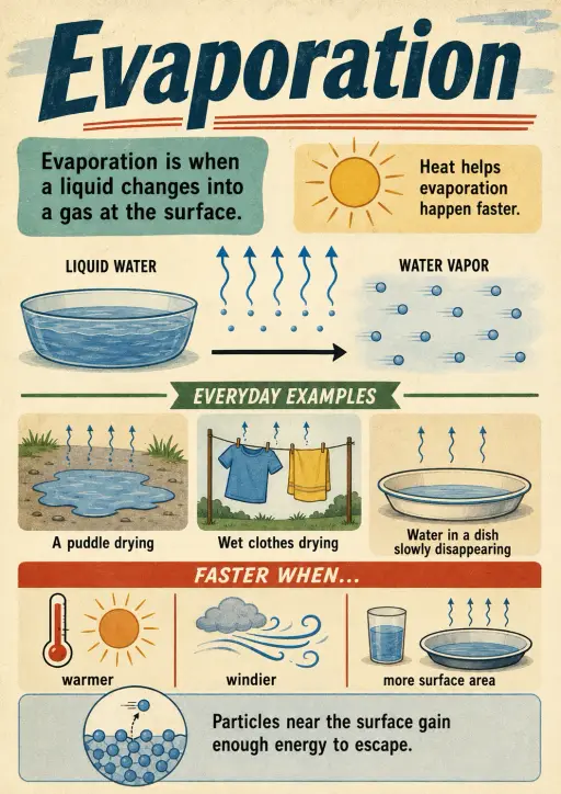 Evaporation Matter Infographic
