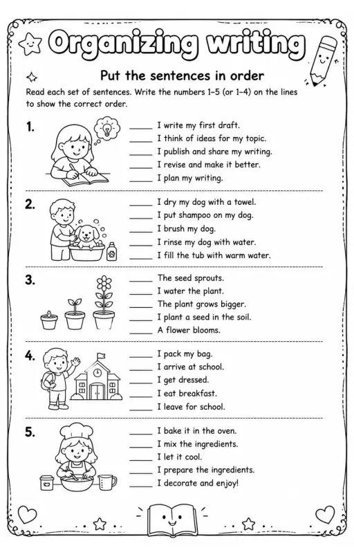 Put the sentences in order