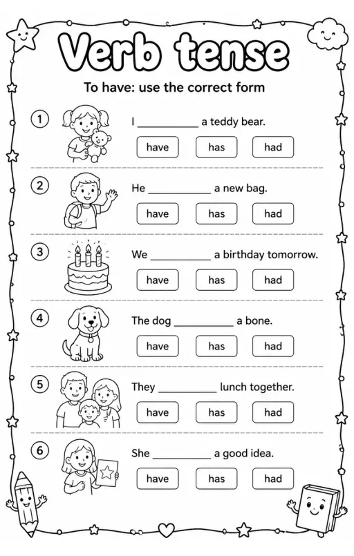 To have: use the correct form