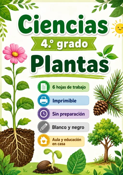 4.º grado - Plantas - Paquete de ciencias en español
