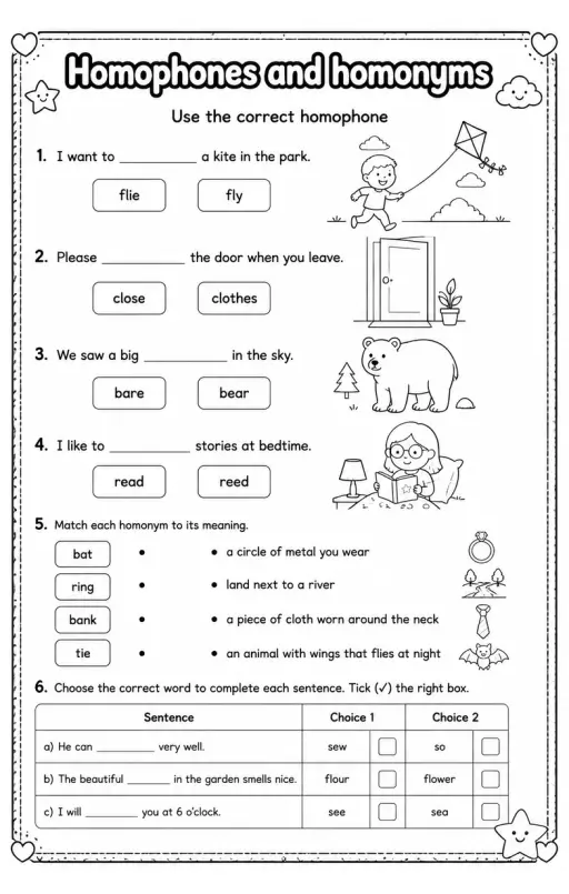 Use the correct homophone