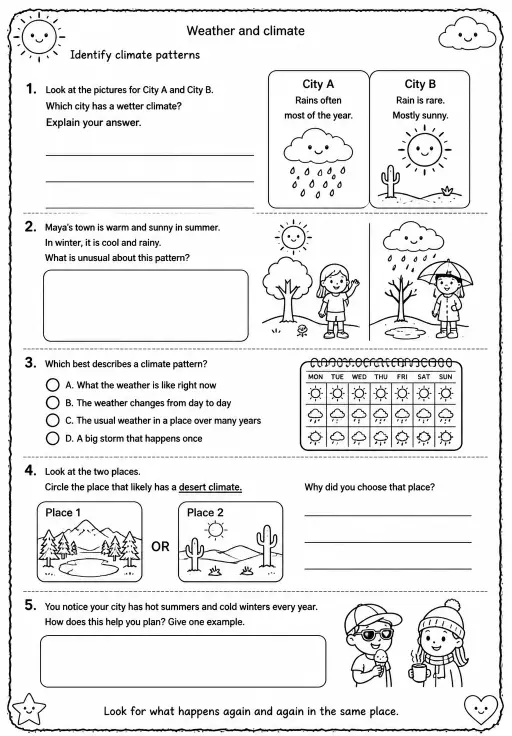 Identify climate patterns