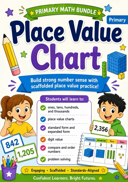Place Value Chart Worksheet Pack