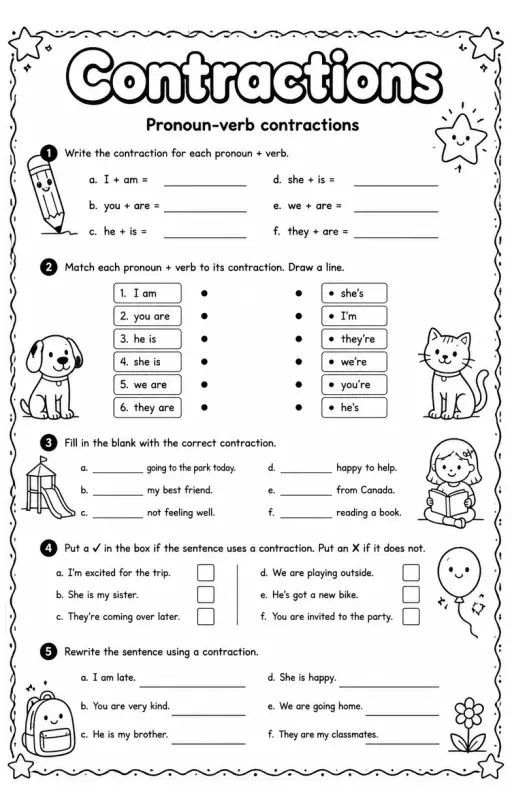 Pronoun-verb contractions