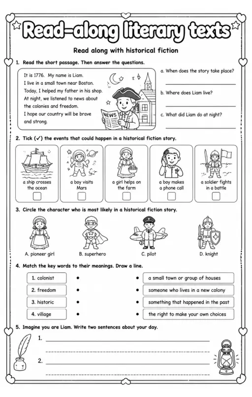 Read along with historical fiction