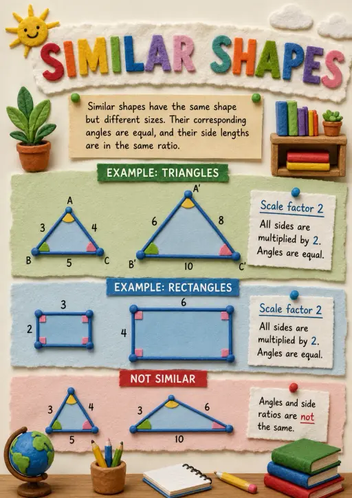 Similar Shapes Geometry Infographic