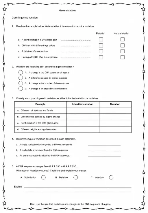 Classify genetic variation