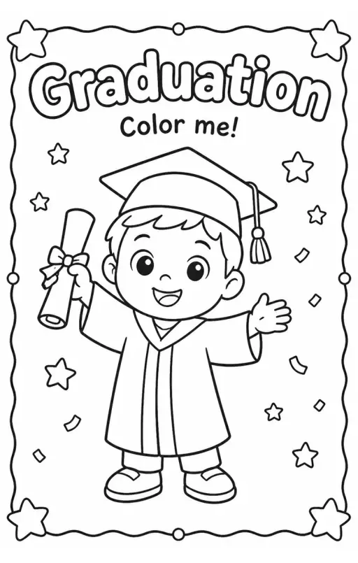 Graduation Coloring Pages