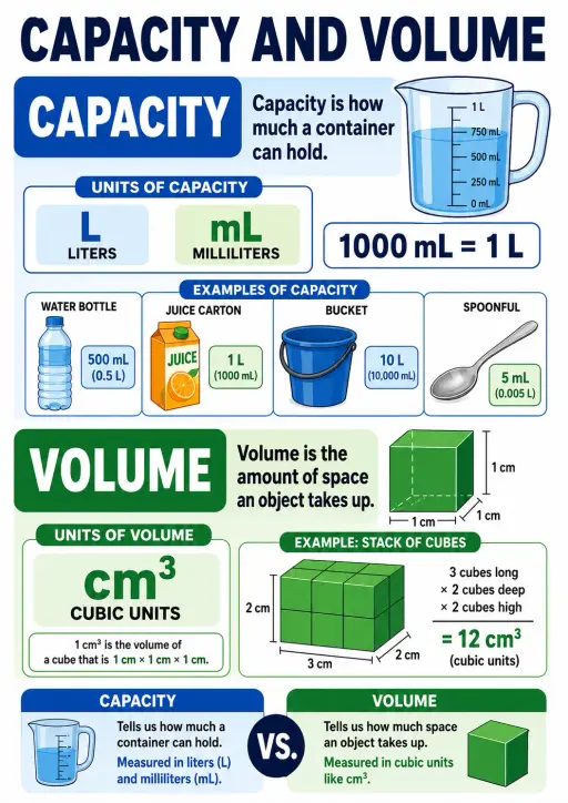 Capacity and Volume Measurement Infographic