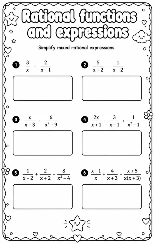 Simplify mixed rational expressions
