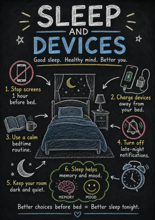 Sleep Digital Wellbeing Infographic
