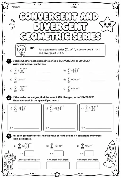 Convergent and divergent geometric series