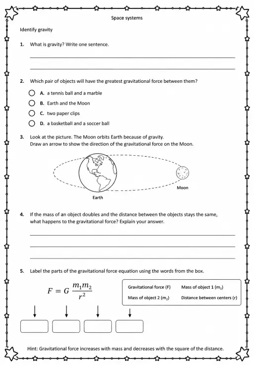 Identify gravity