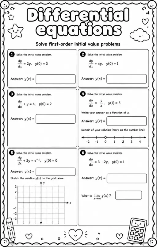 Solve first-order initial value problems