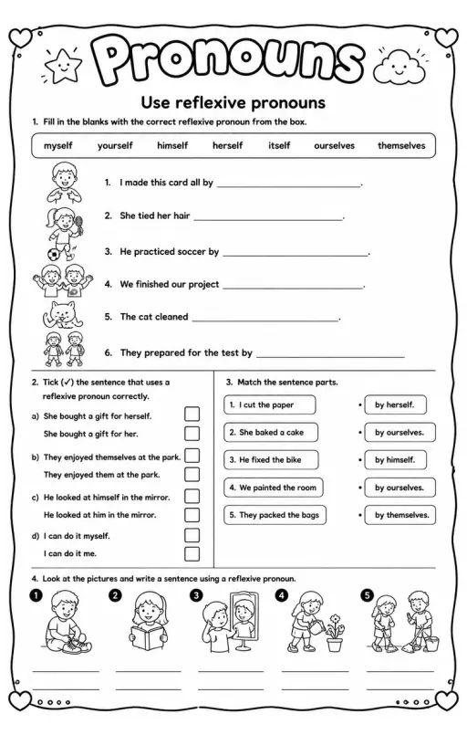 Use reflexive pronouns