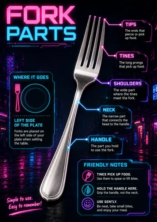 Fork Parts Restaurant Dining Infographic