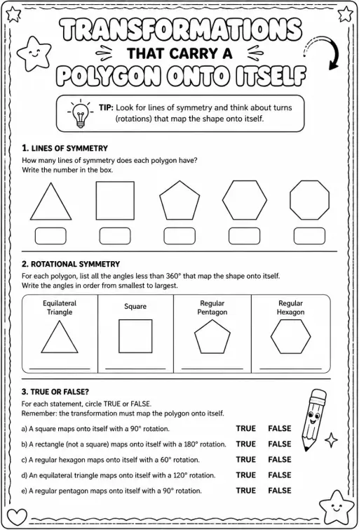 Transformations that carry a polygon onto itself