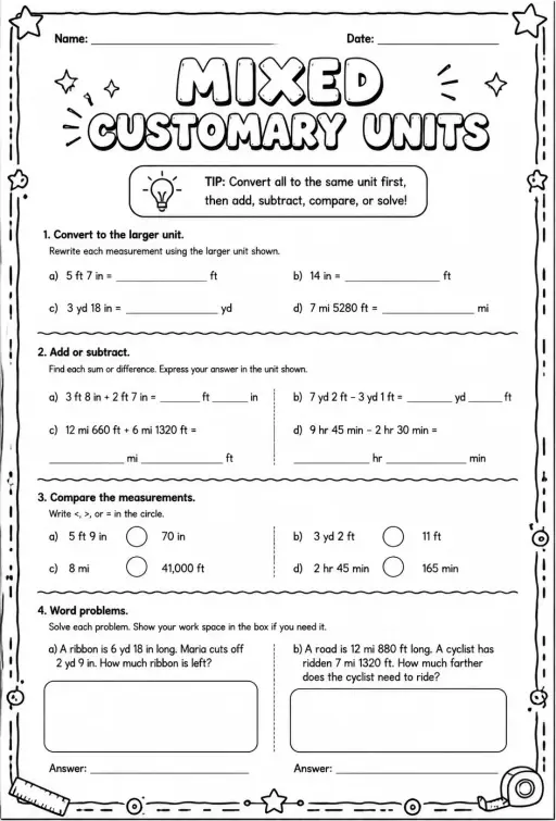 Mixed customary units