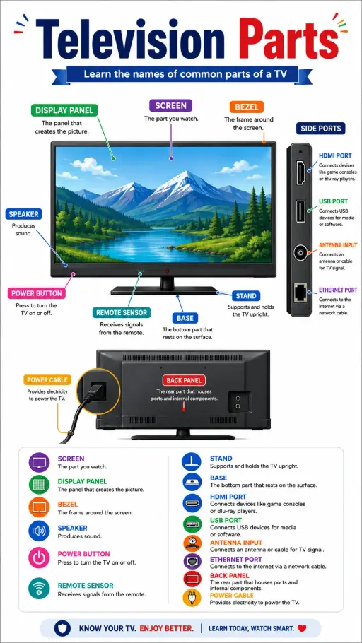 Television Parts Infographic