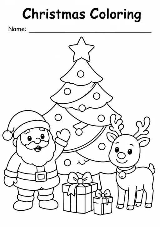 Christmas Coloring Pages — Kindergarten