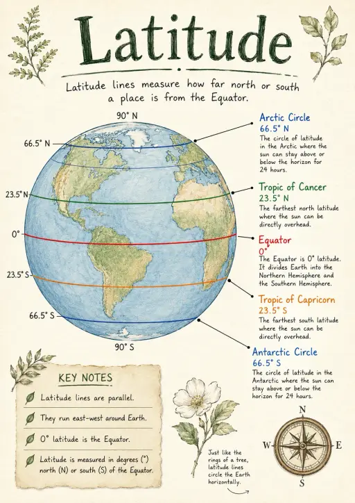 Latitude Map Skills Infographic