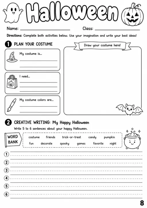 Halloween Worksheet Pack
