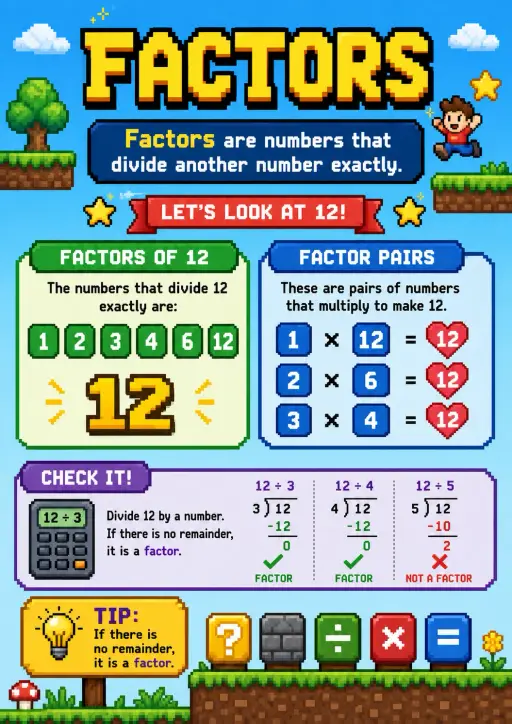 Factors Number Sense Infographic