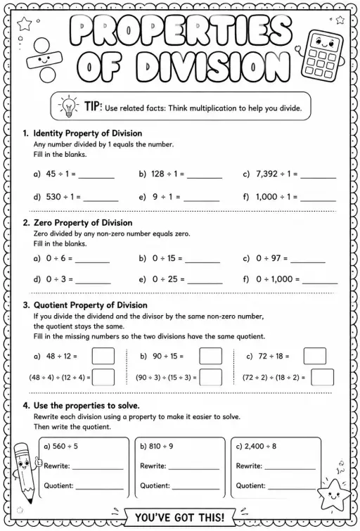 Properties of division