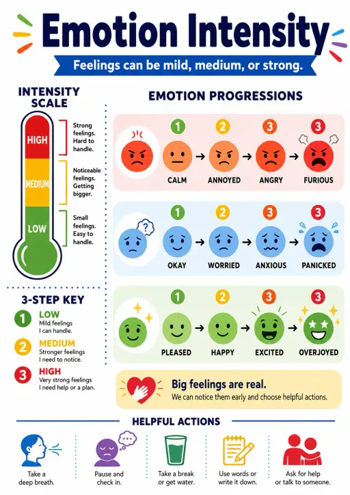 Emotion intensity Emotions Infographic