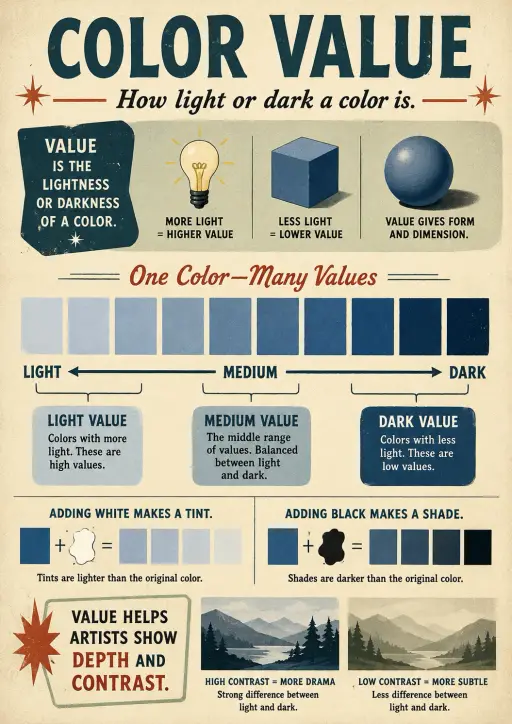 Color Value Color Theory Infographic