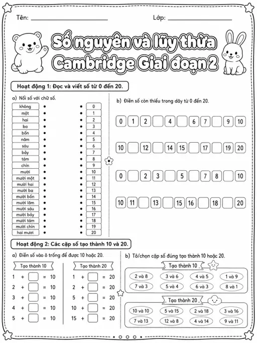 Phân số Cambridge Giai đoạn 2 - Gói bài tập 45