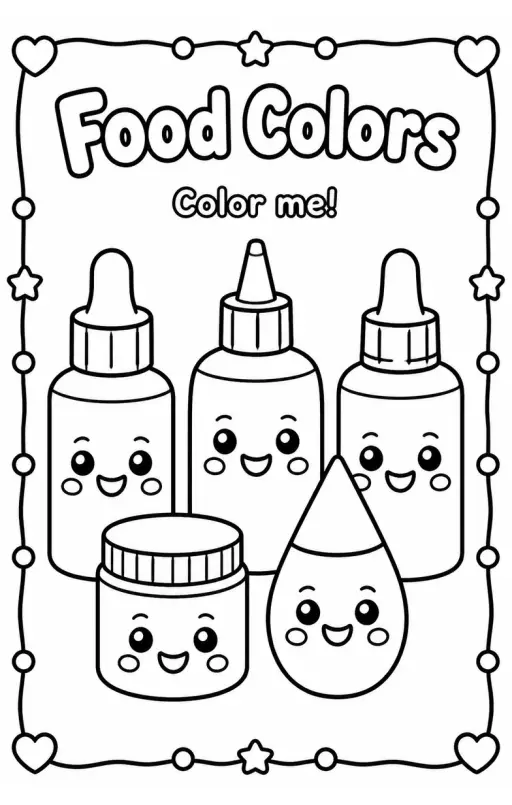 Food Colors Coloring Page