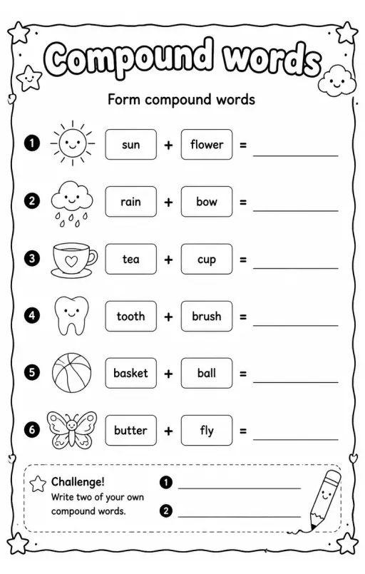 Form compound words