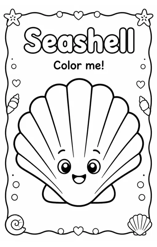 Seashell Coloring Pages