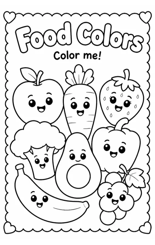 Food Colors Coloring Page