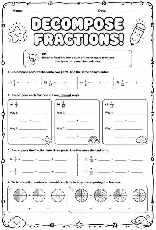 Decompose fractions