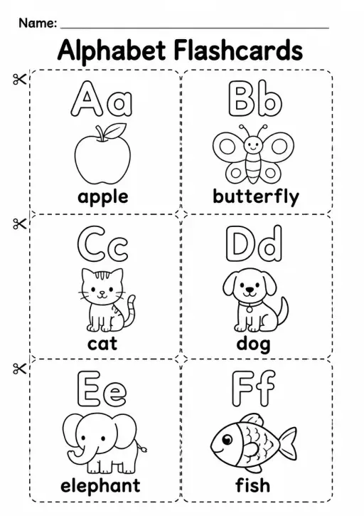 Alphabet Flashcards — Kindergarten