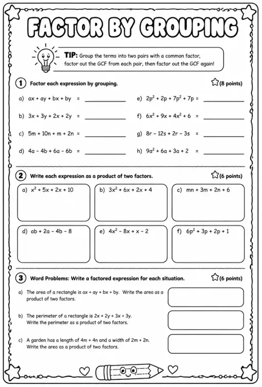 Factor by grouping