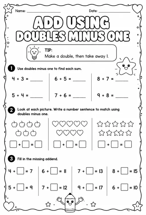 Add using doubles minus one
