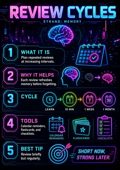 Review cycles Memory Infographic