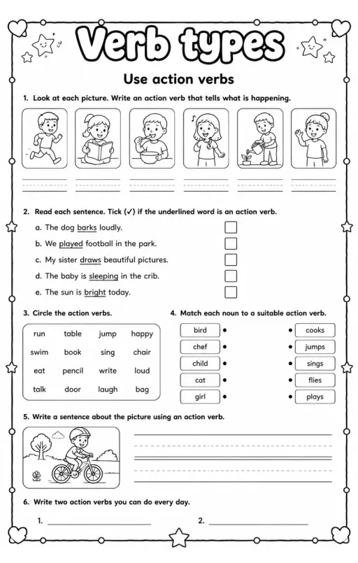 Use action verbs