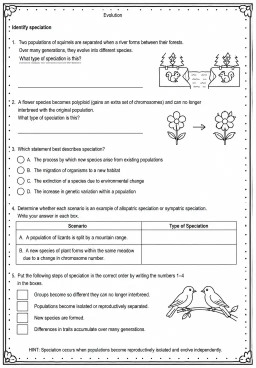 Identify speciation