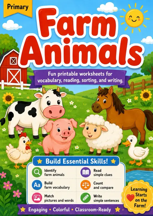 Farm Animals Worksheet Pack
