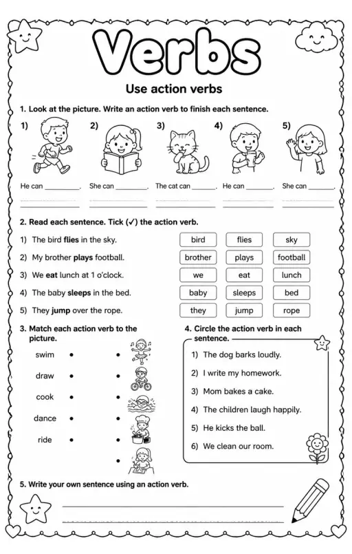 Use action verbs