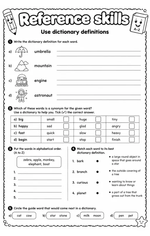 Use dictionary definitions