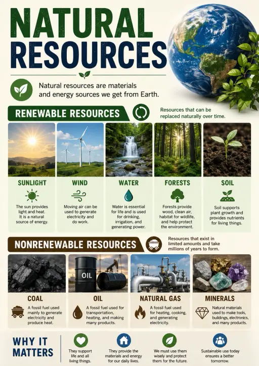 Natural Resources Geography Infographic
